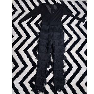 Fringe one piece jumpsuit